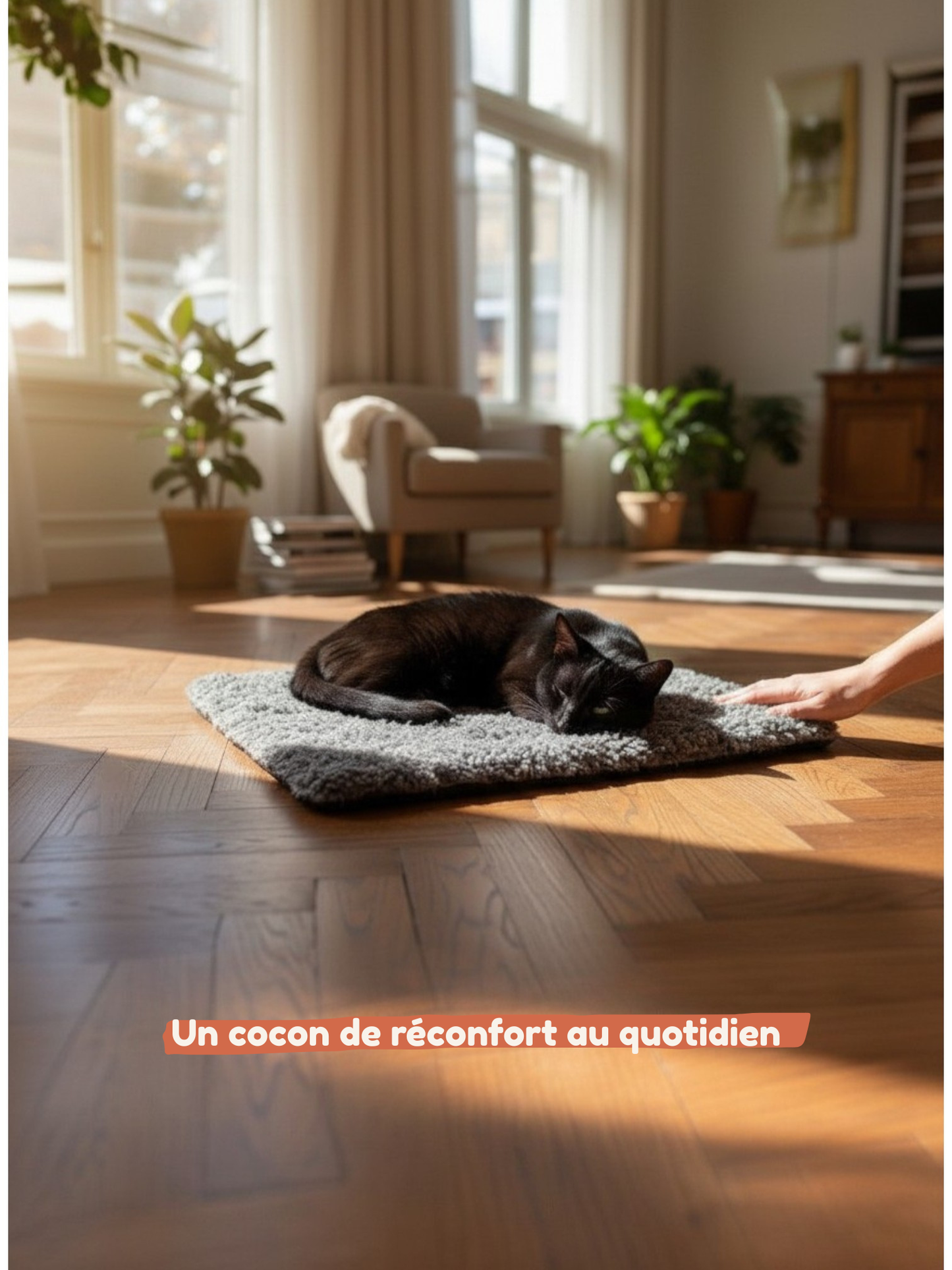Tapis auto-chauffant sans électricité pour chien et chat — Chaleur naturelle, confort immédiat