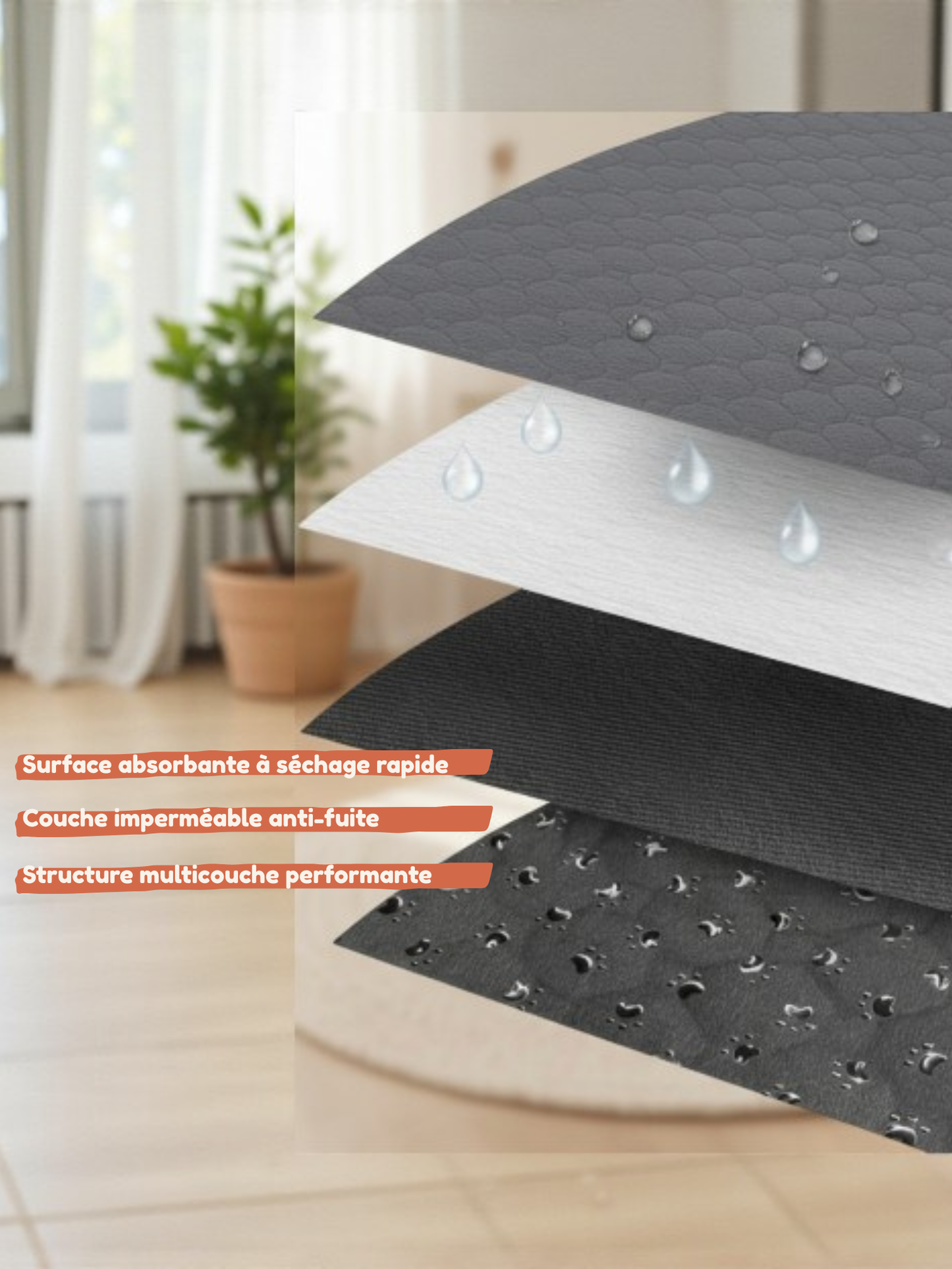 Tapis absorbant lavable pour chien et chat — Protection douce au quotidien