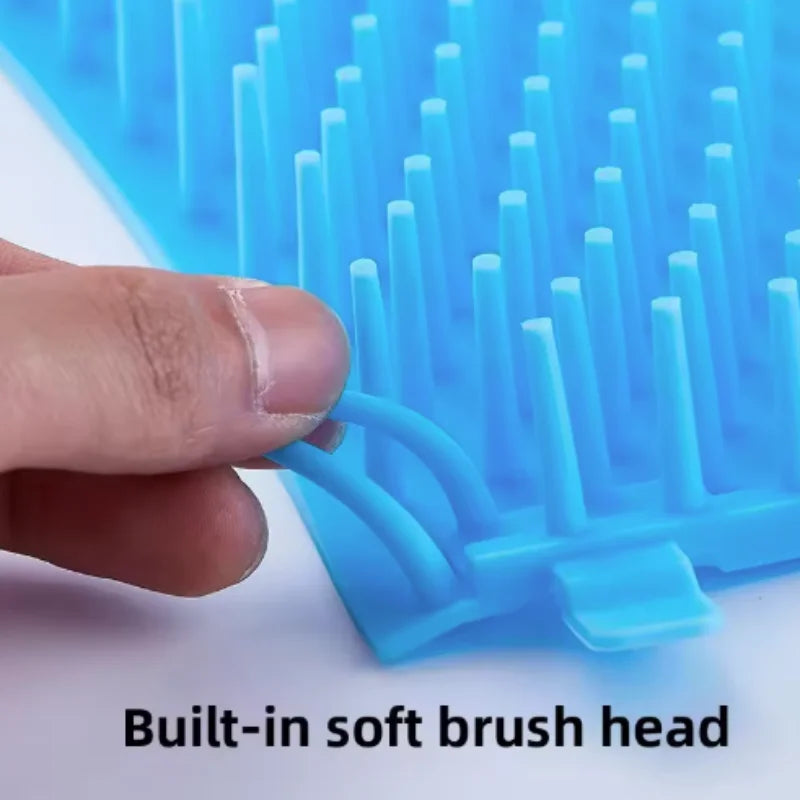 Nettoyeur de pattes de chien, peignes en Silicone souple, Portable, pour l'extérieur, lave-pieds pour animaux de compagnie, brosse de nettoyage des pattes, lavage rapide, seau de nettoyage des pieds